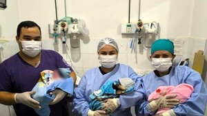 Felicidad por tres: Madre da a luz a trillizos en Santa Rosa del Aguaray