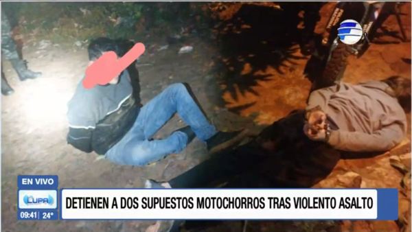 Detienen a dos supuestos motochorros tras violento asalto