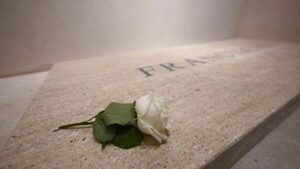 Como señal de su vínculo con Teresita, una rosa blanca descansa sobre la tumba del papa - Unicanal