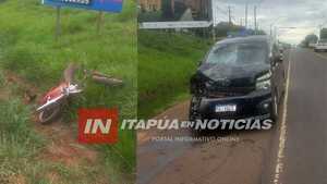 JOVEN MOTOCICLISTA PERDIÓ LA VIDA TRAS CHOQUE SOBRE LA RUTA PY06