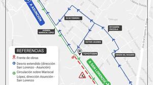 Inició nuevo frente de obras sobre la Avenida Mariscal López