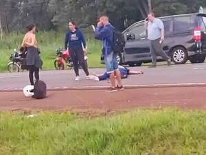 Yguazú: Carrera clandestina de motos se cobra la vida de una mujer embarazada - 1000 Noticias