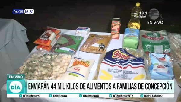 Envían asistencia alimentaria a zonas afectadas por inundaciones en Concepción