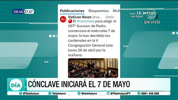 Cónclave para elegir al nuevo papa iniciará el 7 de mayo