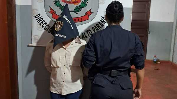 Doña fue detenida por garrotear a su esposo