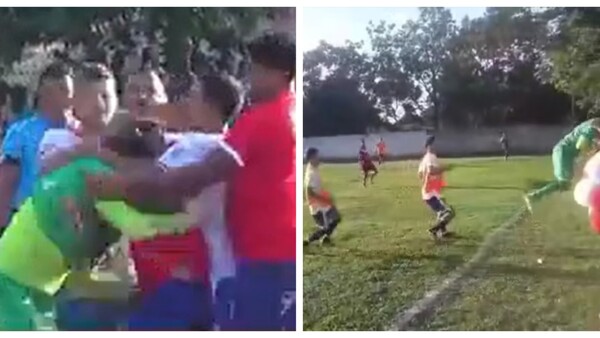 ¡Tobías Vargas en fuga! Saltó la valla y se escondió entre la hinchada para evitar golpiza