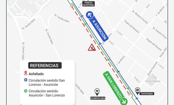 Asfaltan el tramo Pinedo – Toyotoshi en la avenida Mariscal López