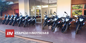 POLICÍA NACIONAL DE ITAPÚA RECIBE 12 NUEVOS VEHÍCULOS PARA REFORZAR LA SEGURIDAD