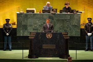 El Presidente Santiago Peña expone en la Sesión Plenaria Especial de la Asamblea General de la ONU