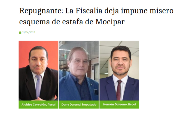 Fiscales bajo la lupa por supuesta impunidad en el caso de estafa de Mocipar - El Observador