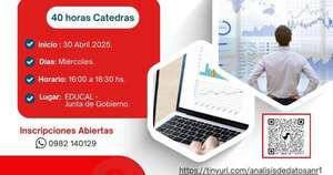 Diario HOY | ANR invita a interesados en participar de curso gratuito sobre Análisis de Datos