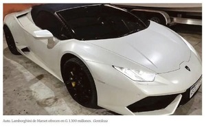 Subastan Lamborghini de Sebastián Marset por G. 1.500 millones - ADN Digital