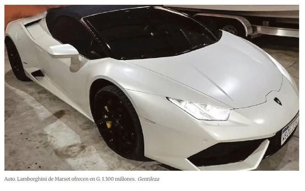 Subastan Lamborghini de Sebastián Marset por G. 1.500 millones - ADN Digital