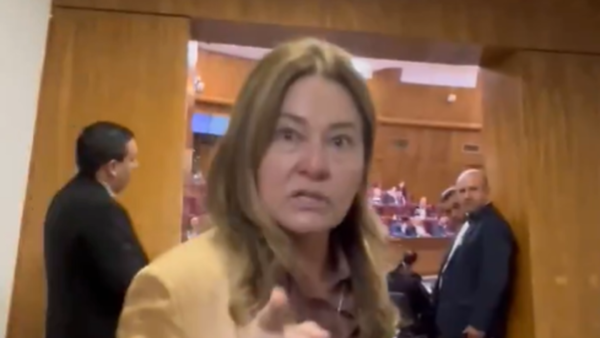 Cristina Villalba echa a los empujones a funcionaria de Raúl Benítez de la sala de sesiones