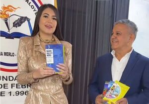 Laurys Dyva, como madrina de cole, llevó donación de libros a alumnos