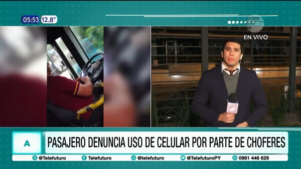 Pasajero denuncia uso de celular por parte de choferes