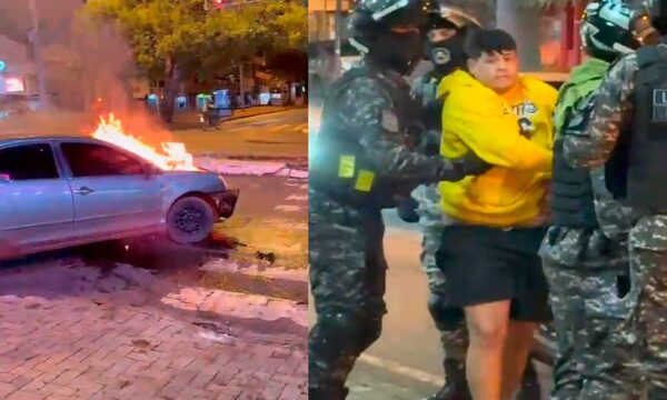 Persecución policial termina en triplecho que e incendio en el microcentro – Diario TNPRESS