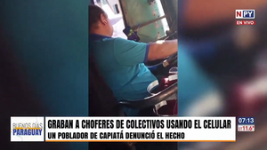 ¡Inconsciencia! Denuncian a choferes de colectivos por usar celulares y circular a alta velocidad en Capiatá