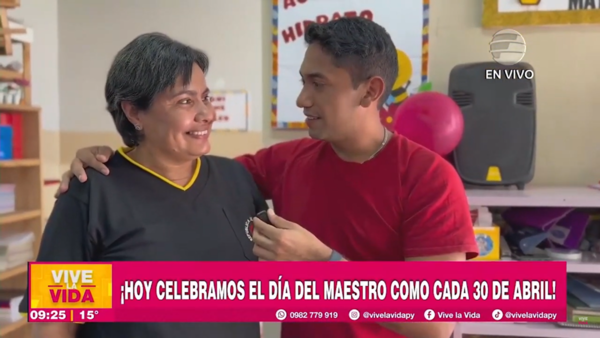 ¡Feliz Día del Maestro! Joel Sandino se reencuentra con su profe después de 20 años