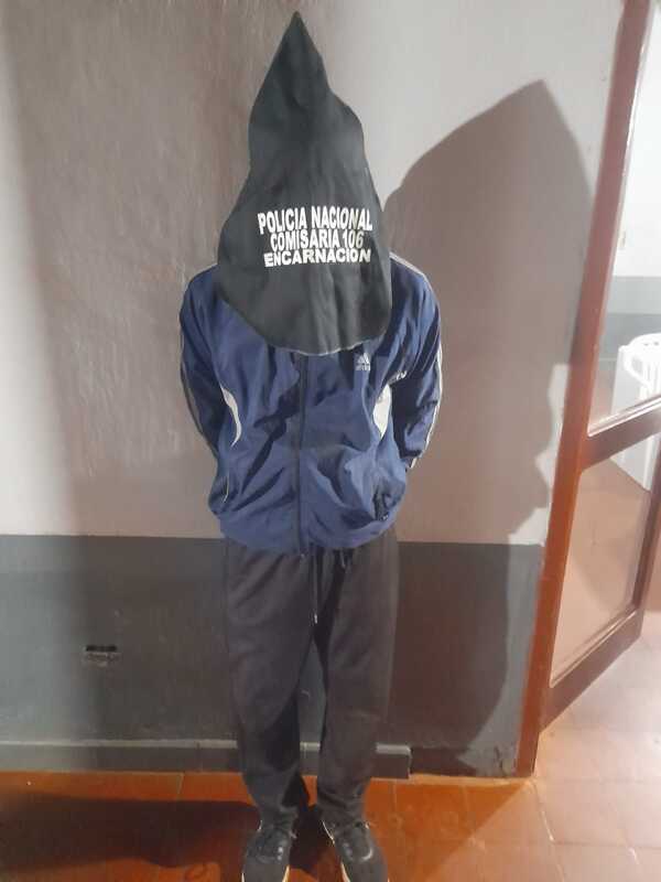 Detienen a hombre con frondoso historial por intento de robo a repartidor en Encarnación