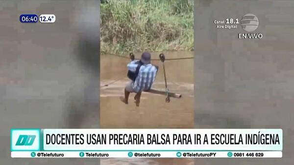 Video: La travesía de maestros que cruzan el río Aquidabán para ir a enseñar a una escuela