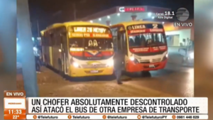 Un chofer absolutamente descontrolado