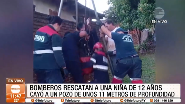 Bomberos rescataron a una niña de 12 años