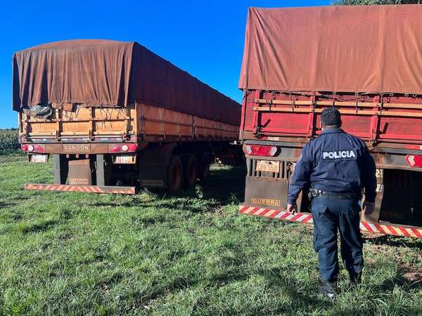 Incautan en Alto Paraná camiones utilizados para apropiarse de soja en Caaguazú - ABC en el Este - ABC Color