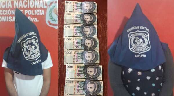 Pareja intentó comprar ropa con billetes falsos y fue capturada en Capiatá