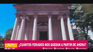 ¿Cuántos feriados nos quedan a partir de ahora?
