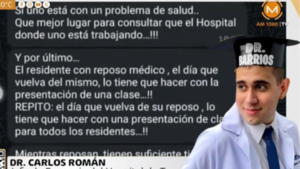 ¡Inhumano! Jefe de docencia castiga con más trabajo a médicos residentes por presentar reposos