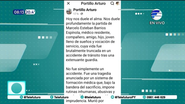 Muerte de residente reabre debate sobre rutinas ''inhumanas'' en la formación médica