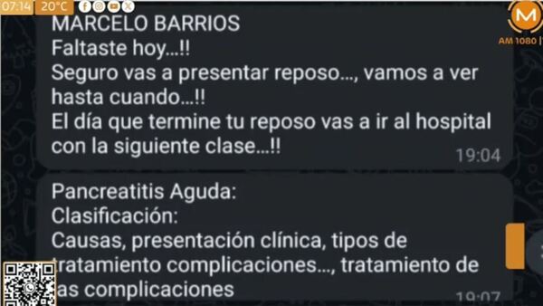 Revelan chats que demuestran la presión que sufren médicos residentes