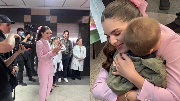 Nadia vino a visitar a niños con cáncer: "Ver sus sonrisas me llena el corazón"