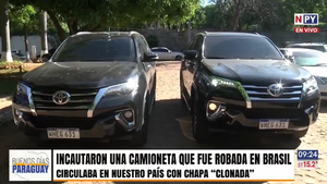 Incautan lujosa camioneta con documentación clonada perteneciente a un coronel retirado y robada en el Brasil