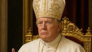 Trump postea en su cuenta de Truth Social una foto vestido de papa