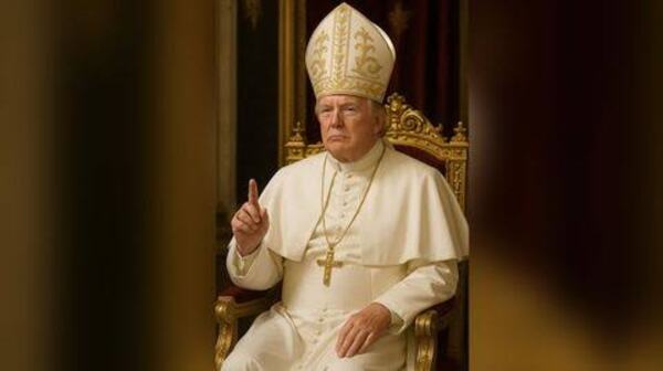 Donald Trump publicó una foto suya vestido como papa