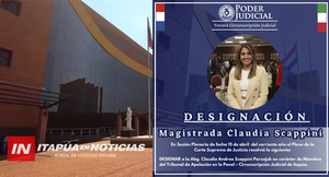 CLAUDIA SCAPPINI Y GUSTAVO ARZAMENDIA DESIGNADOS COMO MIEMBROS DEL TRIBUNAL DE APELACIÓN EN LO PENAL