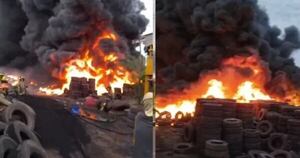 Diario HOY | Voraz incendio consumió depósito de cubiertas al aire libre en PJC