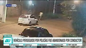 Auto perseguido por policías fue abandonado en Lambaré