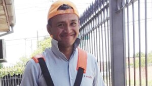 Salvó a niños de dos pitbulls con su desmalezadora