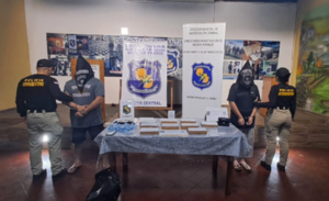 Detienen a pareja con más de 10 kilos de cocaína en Lambaré
