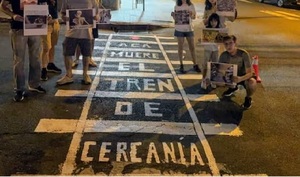 "Acá muere el tren de cercanías", denuncian activistas frente al MOPC - OviedoPress
