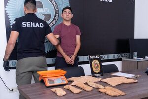 Con cocaína atada al cuerpo, joven intentó volar a España - trece