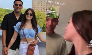 (VIDEO) ¡El sustazo que se llevó Diego Gómez con su novia en un vídeo para Tiktok!