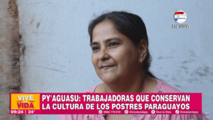Trabajadoras que conservan la cultura de los postres paraguayos