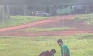 (VIDEO) Chofer de bus bajó a golpes a un tatacho