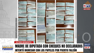 Puerto Falcón: Madre de diputada intentó entrar al país con millonaria suma en cheques no declarados