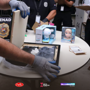 SENAD DECOMISA DECORACIÓN INFANTIL CON DROGA EN EL AEROPUERTO SILVIO PETTIROSSI - TVS