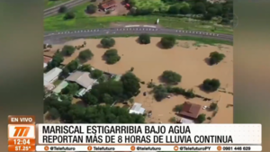 Mariscal Estigarribia bajo agua tras últimas lluvias